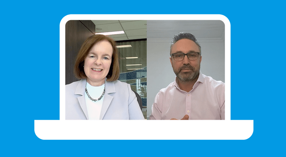 Sue Houghton AUSPAC CEO and Jason Clarke, Chief Customer Officer, Commercial Lines